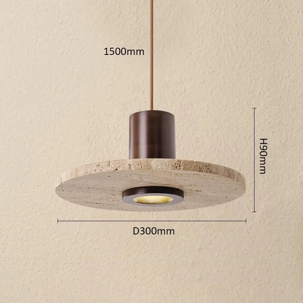 Modern Simple Home Interior Decoration Ceiling Pendant Wabi Sabi Bedroom LED Natural Yellow Stone Middle Size Pendant Lamp