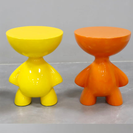 Modern Design Flat Head Doll Shape Fiberglass Side Table For Living Room Home Furniture