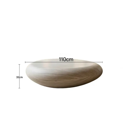 Made of FiberGlass Nordic Wabi Sabi FiberGlass Coffee Table Set Travertine Color Living Room Hotel Villa Furniture