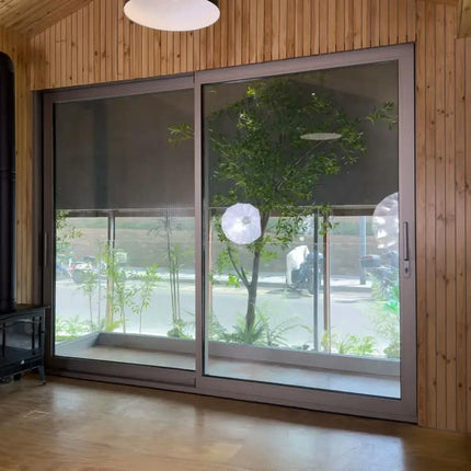 Custom Design Big Vision Patio Door Thermal Break Aluminum Double Glass Sliding Door