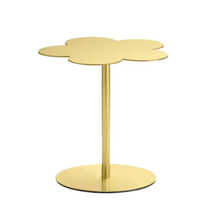 Light Luxury Polished Stainless Steel Flower Shaped Side Table Anti Rush For Living Room Furniture Decor