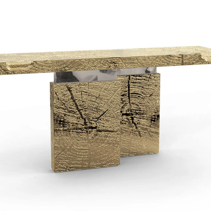 Moderno classic design wood living room furniture handcraft gold leaf entryways console table high-end luxury sideboard shengxuan