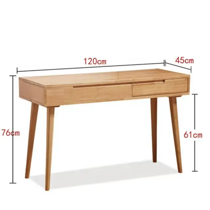 Solid Wood Vanity Table Makeup With 6 Organizers For Different Sized Accessories Flip Top Mirror