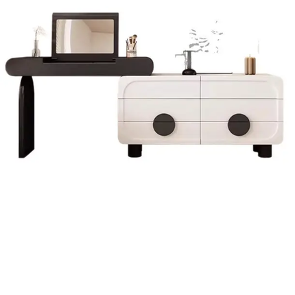 Modern LED Light Dressing Table With Storage Chest Makeup Beauty Vanity Hair Dresser For Bedroom Apartment Bathroom