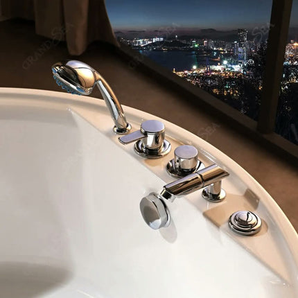 Home Round Bubble Bathtub Single Constant Temperature Spa Massage Bathtub Acrylic Bathtub
