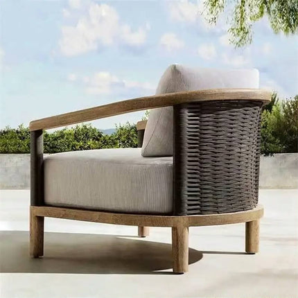 Commercial Luxury Aluminum Contemporary Outdoor Sofa Set with Waterproof Cushions for Hotel and Garden Use