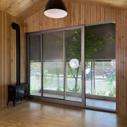 Custom Design Big Vision Patio Door Thermal Break Aluminum Double Glass Sliding Door
