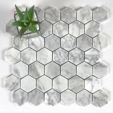 Luxury 300x300 Series Marble Wall Stone Patterns Hexagon Mosaic Tile