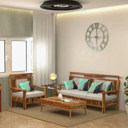 Sleek Wooden Sofa With Eco-Friendly Velvet Cushions for Contemporary Spaces School Modern Living Rooms