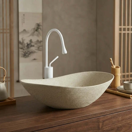 New Chinese-Style Counter Slate Marble WashBasin Bathroom Cabinet Washing Machine Swimming Pool Hotel Bed Breakfast Apartment