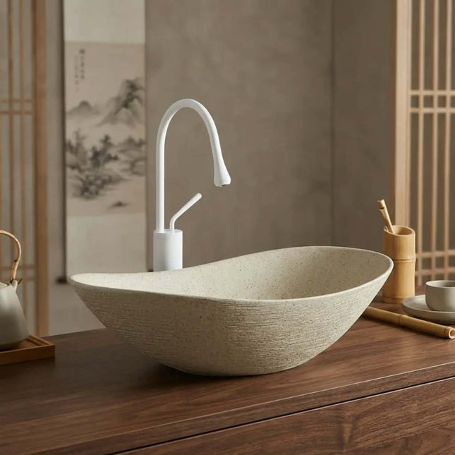 New Chinese-Style Counter Slate Marble WashBasin Bathroom Cabinet Washing Machine Swimming Pool Hotel Bed Breakfast Apartment