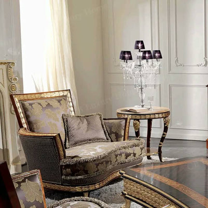 Victorian Royal Velvet Sofa Premium Elegant Handcrafted Wooden Oak Living Sofa Furniture French Carved