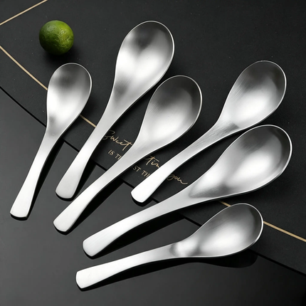 Elegant 304 Stainless Steel Rice Soup Spoons Set of 3 Sizes Heavy-Weight Metal For Home Kitchen Restaurant Dishwasher Safe