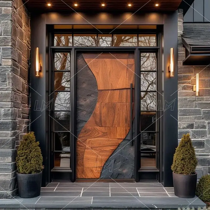 Customized High Quality Entrance Door Aluminum Front Entry Doors