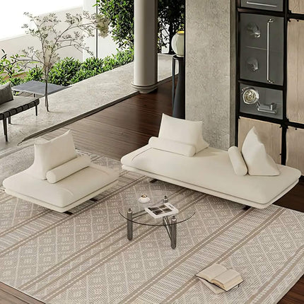 Contemporary Elegant Luxury Curved Creamy White Velvet Tufted Modular Extendable Sectional Sofa Stainless Steel Legs Living Room