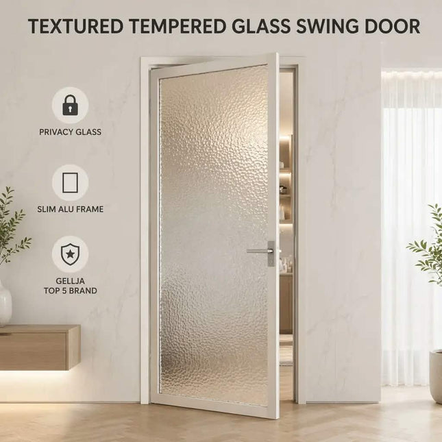 New Modern Villa Aluminum Alloy Shower Doors Tempered Glass Extremely Narrow Frame Interior Door Swing Waterproof Doors