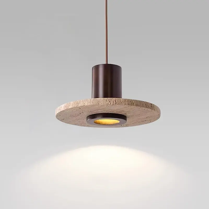 Modern Simple Home Interior Decoration Ceiling Pendant Wabi Sabi Bedroom LED Natural Yellow Stone Middle Size Pendant Lamp