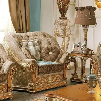 Luxury European Classic Brown Sofa Set Carved Mahogany Sponge Sectional Sofa Apartment Hotel Use Living Room Furniture