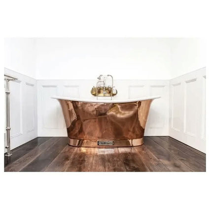 Large Capacity Copper Bathtub for Comfortable Soaking Supporting Relaxation and Premium Bathroom Experience