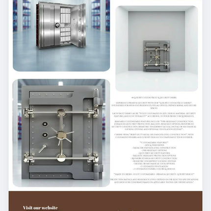 Vault Doors Vandal-Resistant Design for Financial Institutions Valuables Storage Facilities
