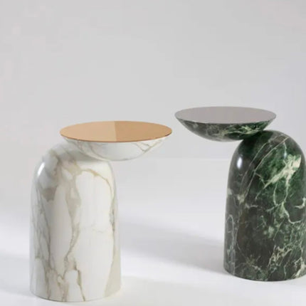 Modern Living Room Furniture Small Round Marble Coffee Table Set Customized Luxury Stone Table