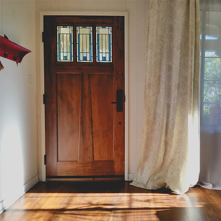 Luxury Superior Quality Sidelight Front Entrance Solid Wood Door Exterior Timber Wood Door