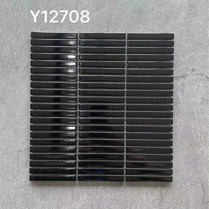 30×30 Black Glazed Porcelain Ceramic Matt Mosaic Tile for Crafts Kitchen or Bathroom Decoration