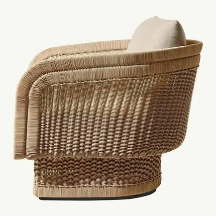 Single Rope Woven Contemporary Outdoor Sofa Chair For Leisure Use in Patio & Garden