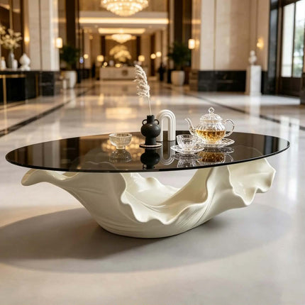 Made of FiberGlass Custom Elegant Hotel Coffee Table Durable Living Room Center Table For Garden Apartment Salon Lobby Outdoor Clothing Store Table