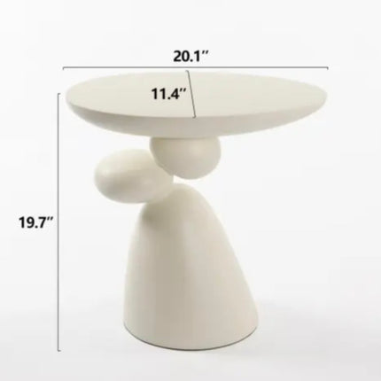 Lucky Stone Fiberglass End Table Modern Minimalist Wabi Sabi Side Table Decor Coffee Table For Living Room Bedroom Guestroom