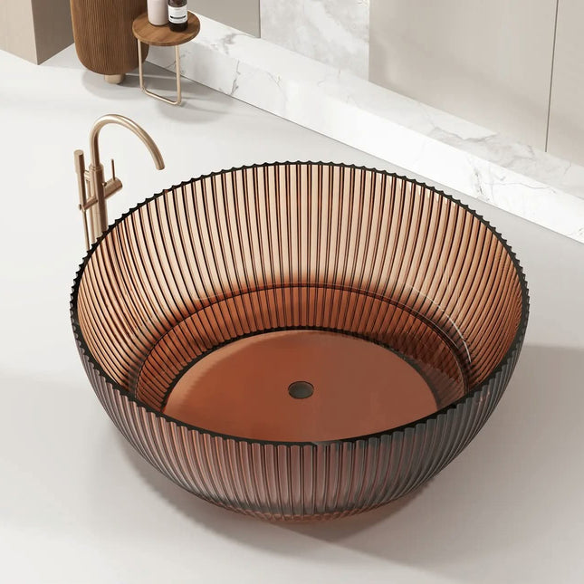 NEW Design Round Transparent Resin Bathtub in Bathroom Bathtub New Design Art Bathtub