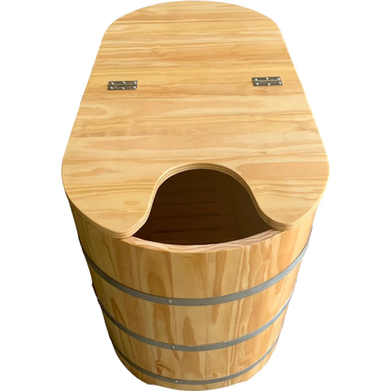 Barrel Wooden Bathtub Long Wooden Soaking Bathtub Design Customized Bulk Purchase in Stock