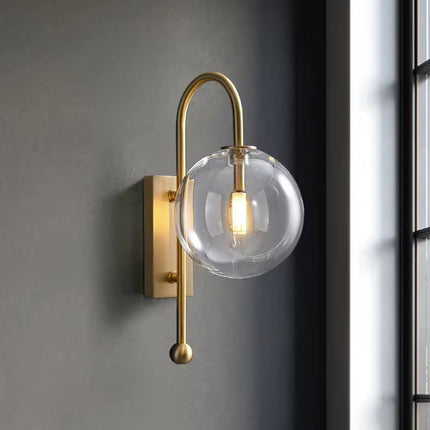 Vintage Fancy Led Lighting Gold Sconce Wall Light Home Lamp Interior Glass LED Wall Lamp For Living Room Beside Hotel