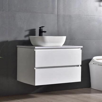 Modern floating vanity bathroom single counter top sino solid plywood cabinet bathroom vanity
