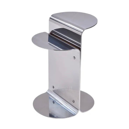 Light Luxury Mirror Polished Stainless Steel Double Tier Curved Side Table Stable Load Bearing For Home Furniture Decor