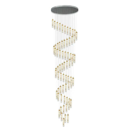 LED Chandelier Lighting Duplex Rotating Staircase Postmodern Creative Pendant Lamp Dining Living Room Hanging Lights