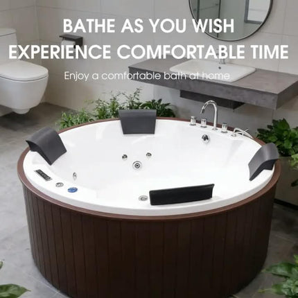 Swim SPA Hot Tub Custom 4-Person Garden Outdoor Spa Tubs Round Whirlpool & Freestanding for Jacuzzis Hydro Therapy Bathtub & Hot Tubs Massage
