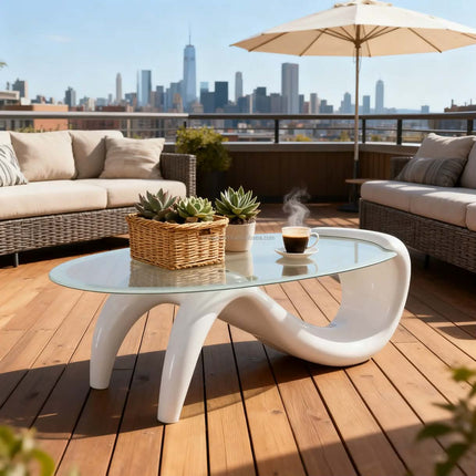 Made of FiberGlass Contemporary Classic Design Center Table Modern Oval FRP Coffee Table For Home or Hotel Furniture