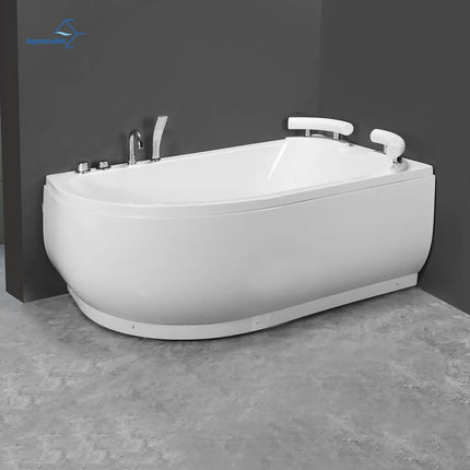 Kamalu 7000k Modern Freestanding Corner Whirlpool Tub Right-Hand Side Panel for Indoor Installation Massage for Apartment Use
