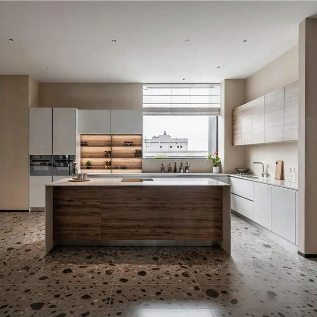 Modern Modular Kitchen Cabinet Set Particle  Board Kitchen Furniture Storage Custom Cabinet Factory Direct Wholesale OEM ODM