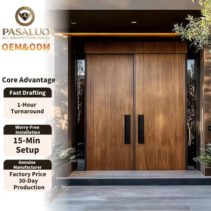 2026 OEM PSL New Arrival Custom Metal Residential Home Villa Entrance Security Front Entry Exterior Doors For Houses