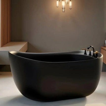 Exclusive OON Freestanding Black Matt Acrylic Finish Modern Bathroom Tub Design