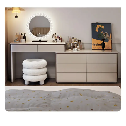 Modern Dresser With Mirror And Drawers Bedroom Furniture Dressing Cabinet Small Apartment Bedroom Use