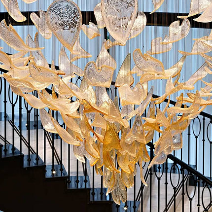 Custom Creative Art Chandelier Hotel Villa Restaurant Lamp Glass Art Chandelier