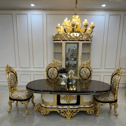 Royal Cream Gold Hand Carved Classic Sofa Set of Supreme Grandeur