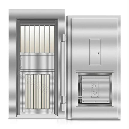 OEM/ODM Customizable Solid Steel & Stainless Steel Bank Vault Security Door with Key Lock