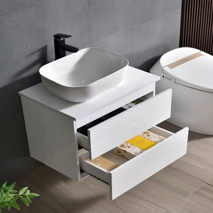 Modern floating vanity bathroom single counter top sino solid plywood cabinet bathroom vanity