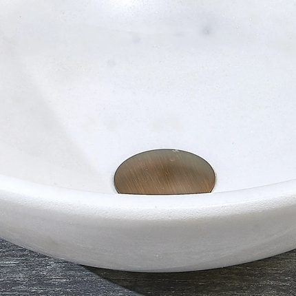 White Color Round Shape Counter Top Art Stone Sink Bathroom WashBasin Wash Basin Marble Basin