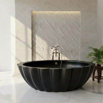 Custom Pink Onyx Marble Bathtub Luxury Freestanding Stone Soaking Tub Hand Carved Designer Bathroom Statement