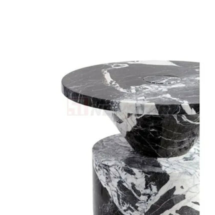 Newstar Unique Monolithic Stone Furniture Side Coffee Table Nero Grand Antique Marble Sofa Side Table